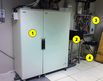 MRI Gradient cabinet, helium pump, chiller